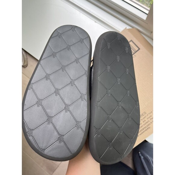 New Moncler Women Black Solarisse Cross-Strap Leather Sandals Platform 37 7 7.5 - Picture 13 of 13